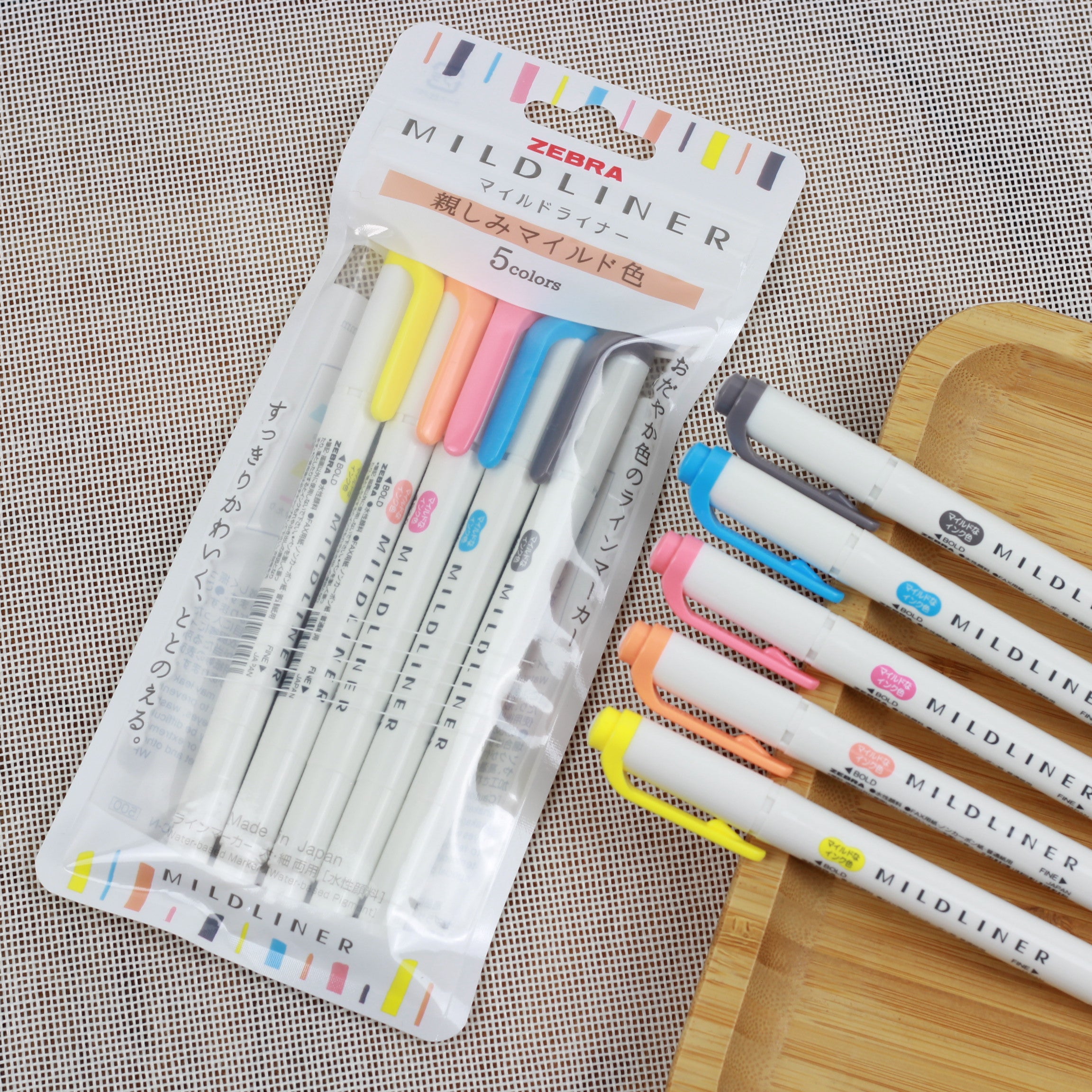 ZEBRA Mildliner Highlighter WFT7 5Colors Set Friendly