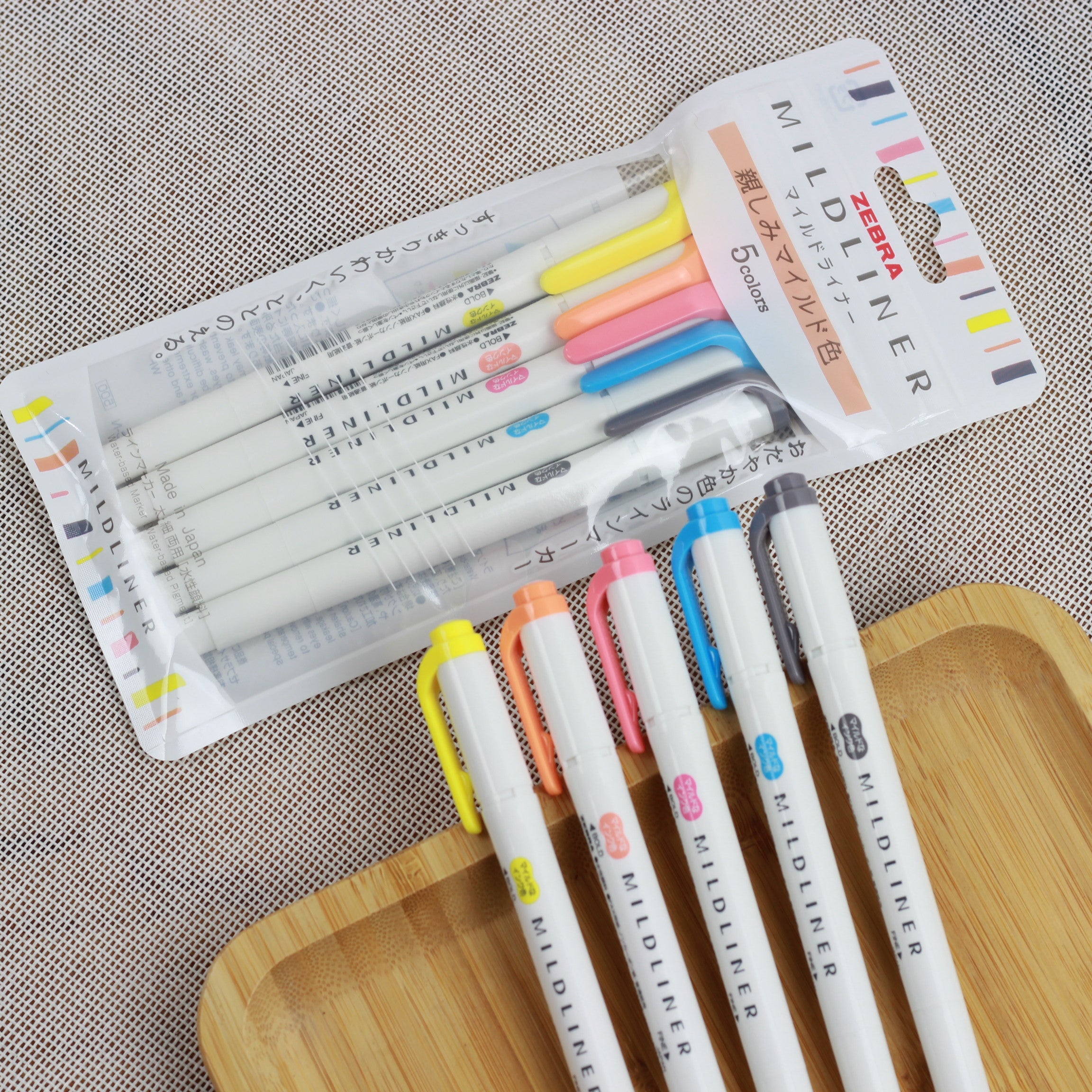 ZEBRA Mildliner Highlighter WFT7 5Colors Set Friendly