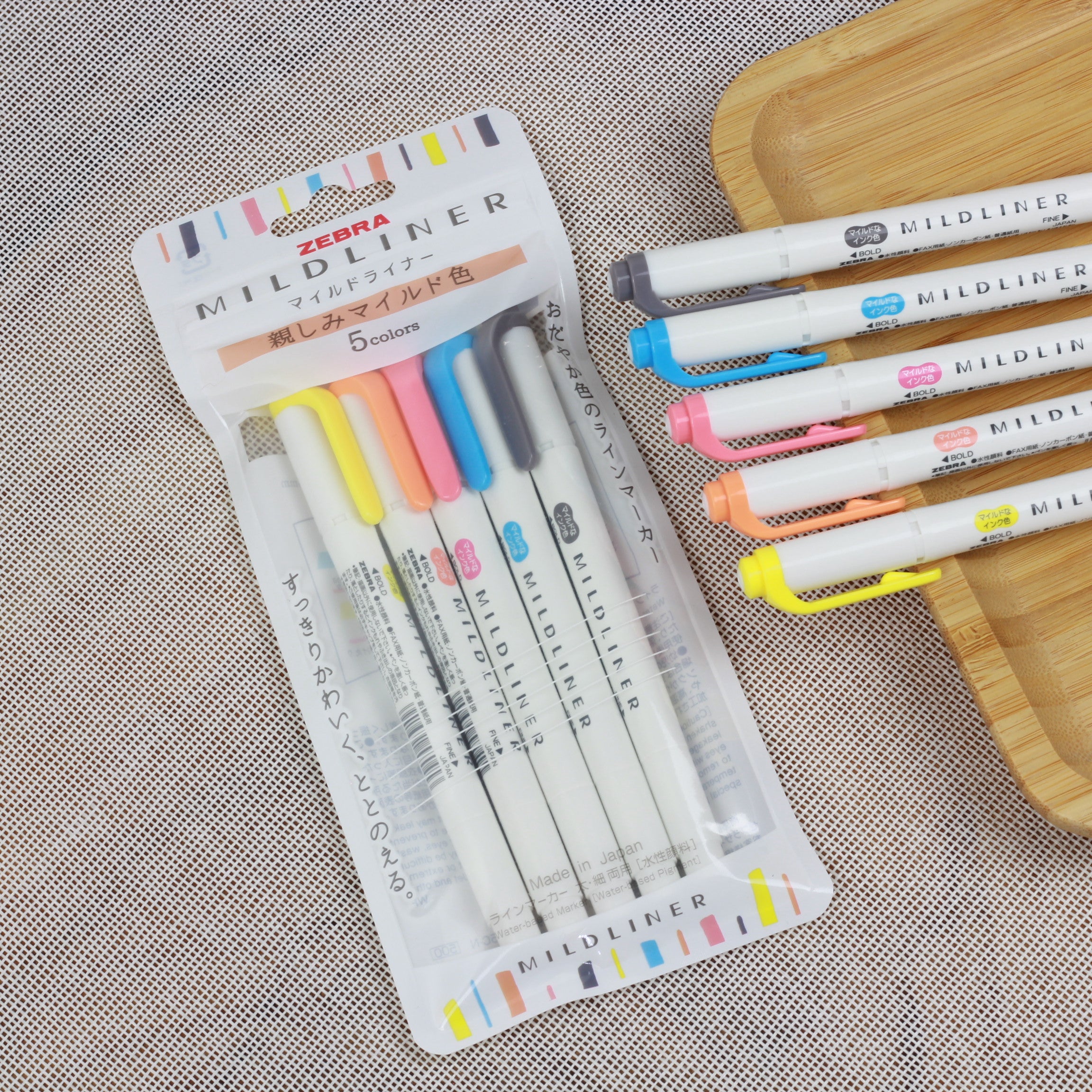 ZEBRA Mildliner Highlighter WFT7 5Colors Set Friendly