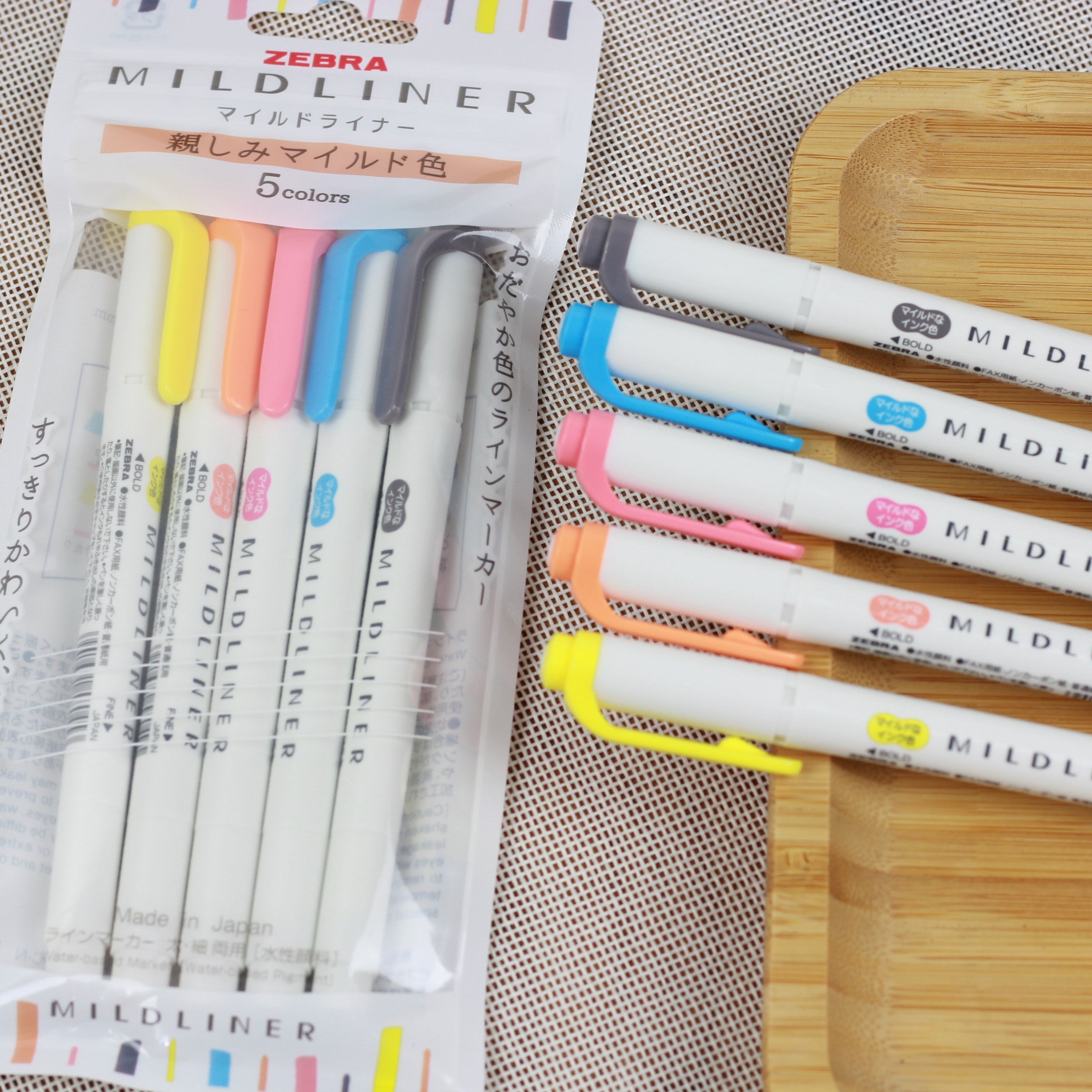 ZEBRA Mildliner Highlighter WFT7 5Colors Set Friendly