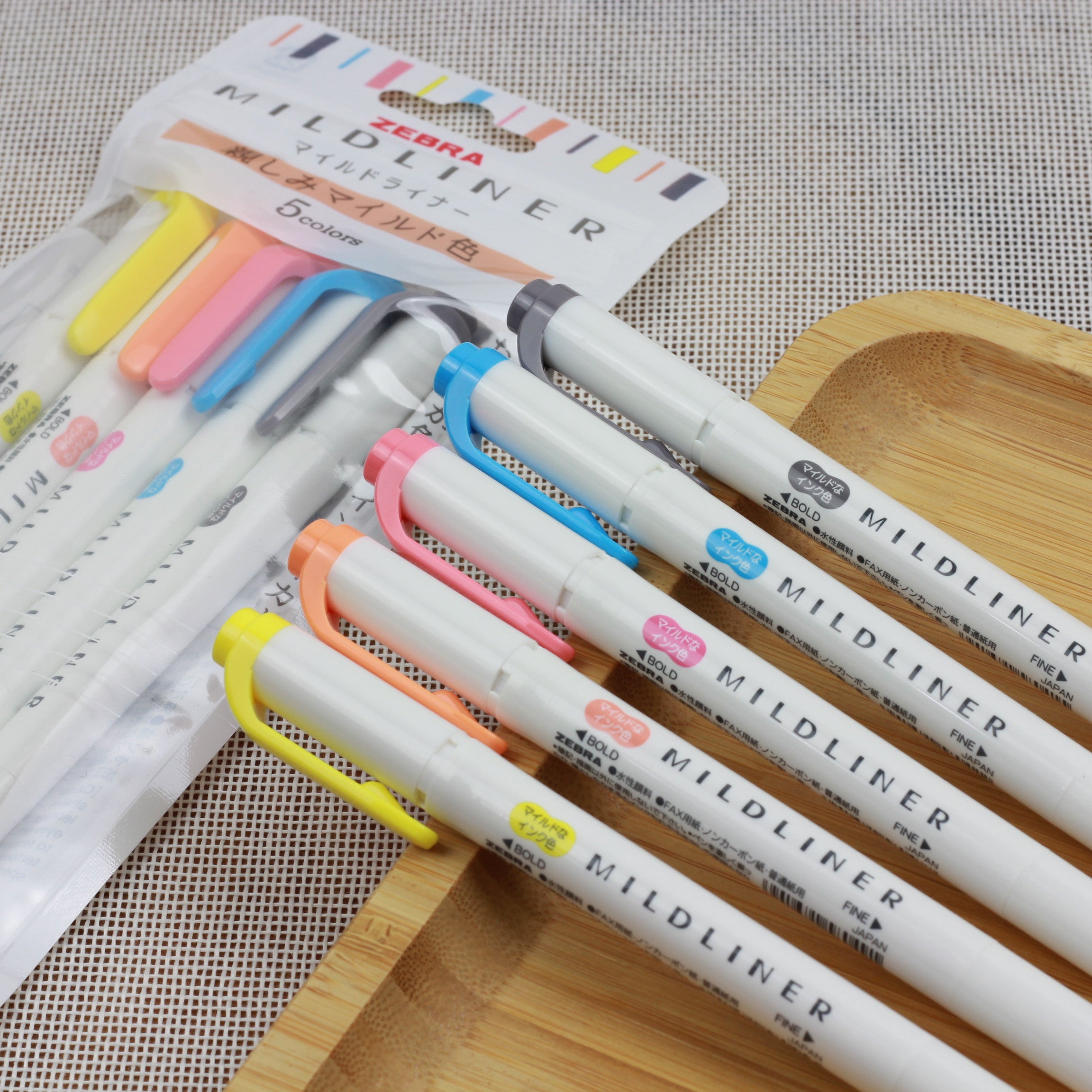 ZEBRA Mildliner Highlighter WFT7 5Colors Set Friendly