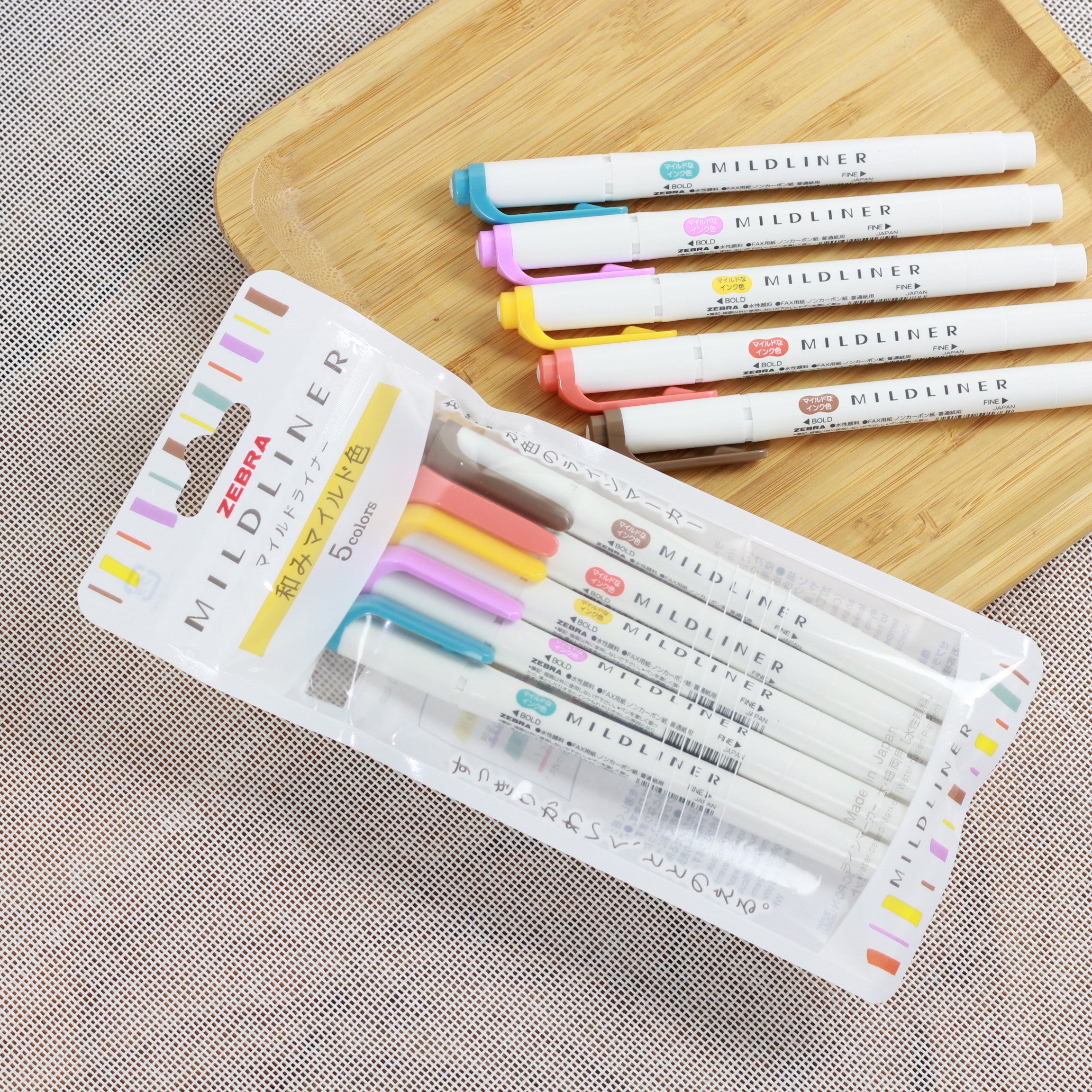 ZEBRA Mildliner Highlighter WFT7 5Colors Set Mild Relief