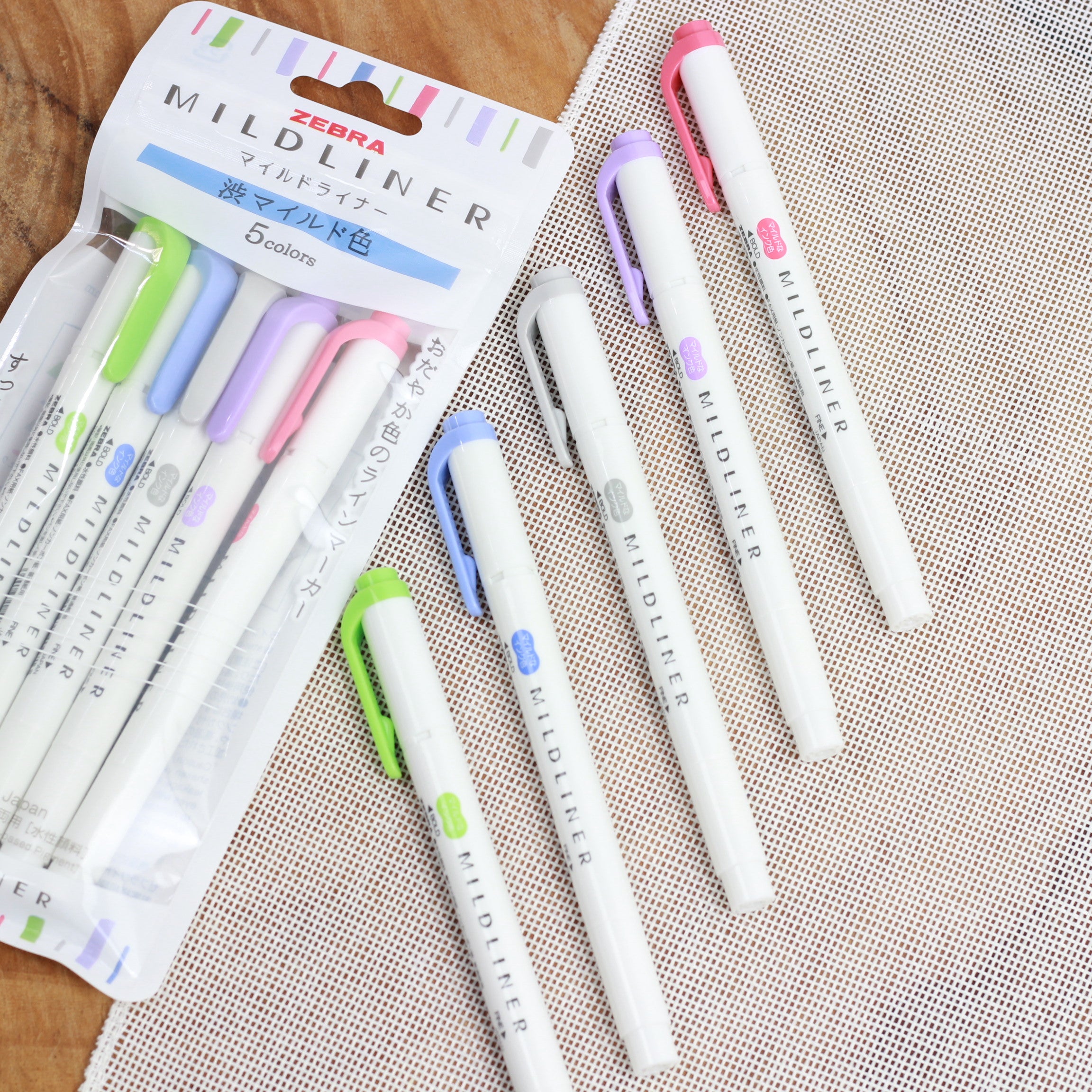 ZEBRA Mildliner Highlighter WFT7 5Colors Set Mild Shibu