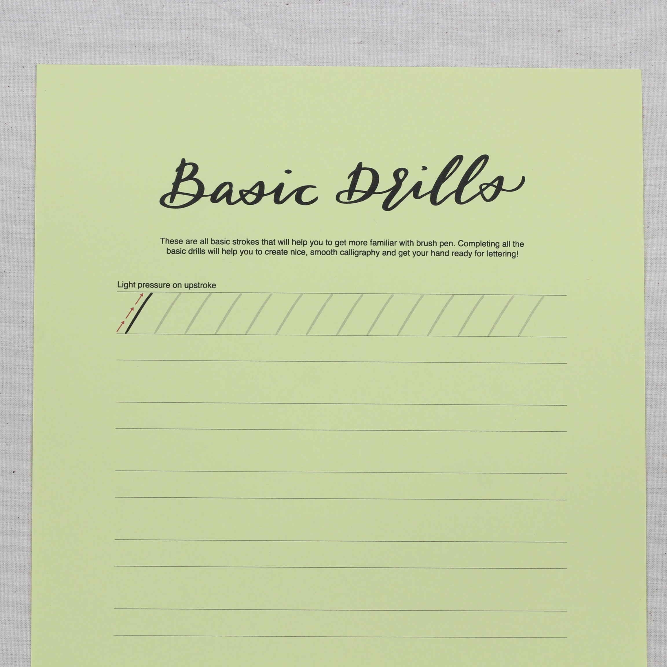 Brush Lettering Practice Sheets-New Edition