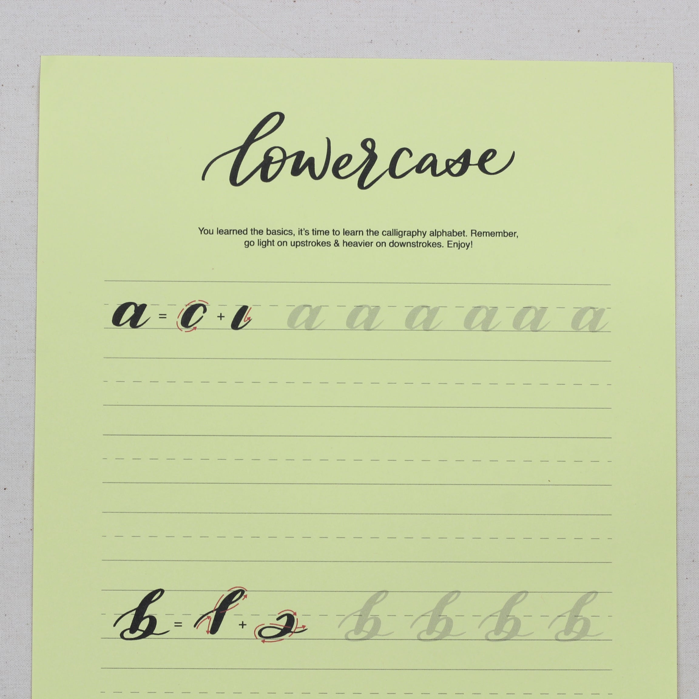 Brush Lettering Practice Sheets-New Edition