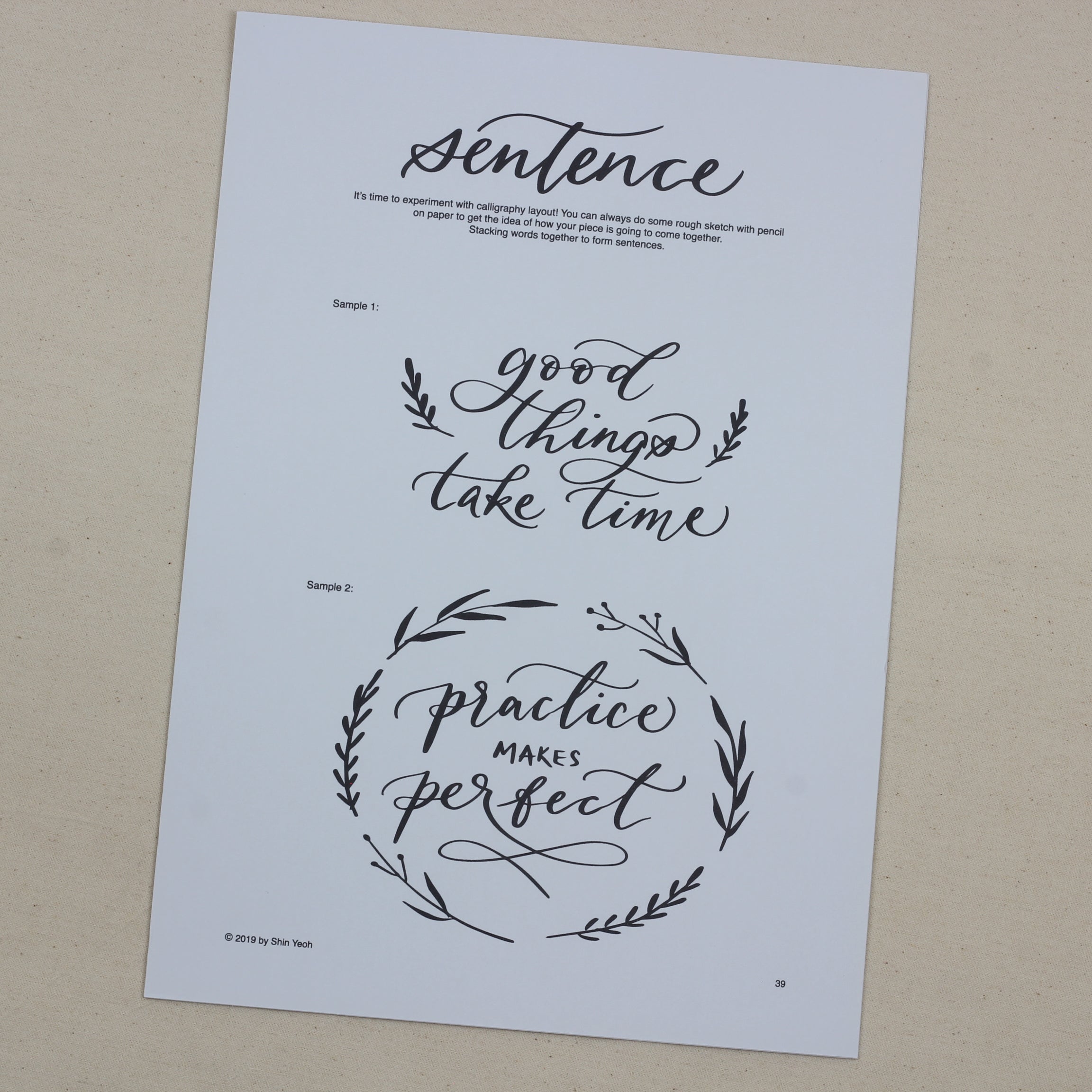 Modern Calligraphy (Dip Pen) Practice Sheets