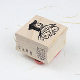 100 PROOF PRESS Wooden Rubber Stamp Baby on Scale