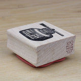 100 PROOF PRESS Wooden Rubber Stamp Office Paste