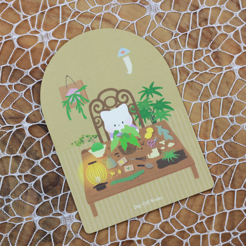 DOW Die-Cut Postcard Plants