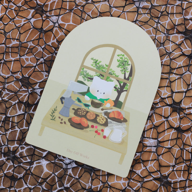 DOW Die-Cut Postcard Coffee
