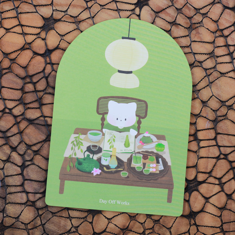 DOW Die-Cut Postcard Matcha