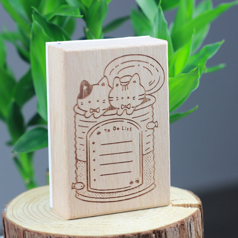 SUPA LUNA Rubber Stamp (L) Cat To Do List