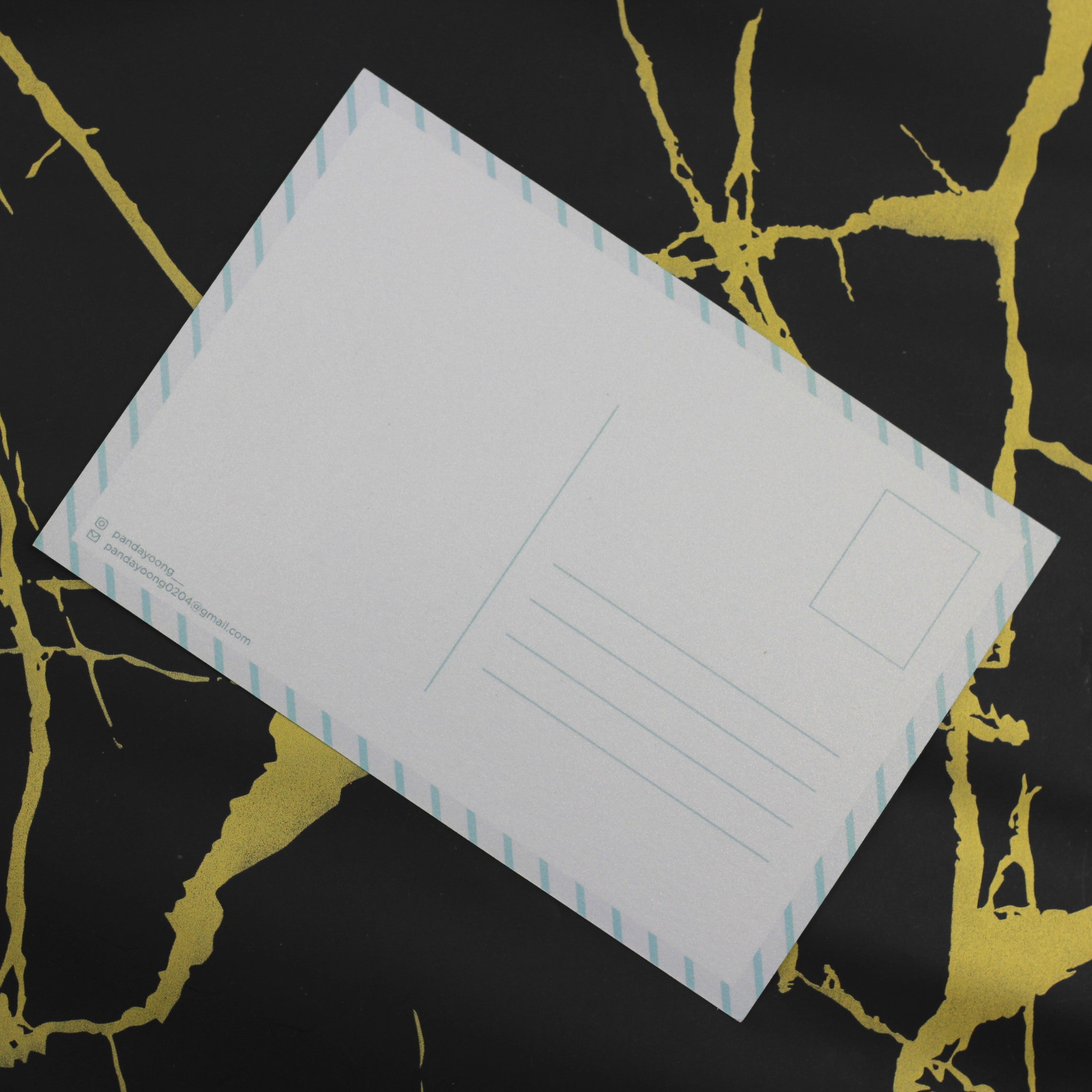 PANDA YOONG Frog & Ducky Green Magical Field Postcard