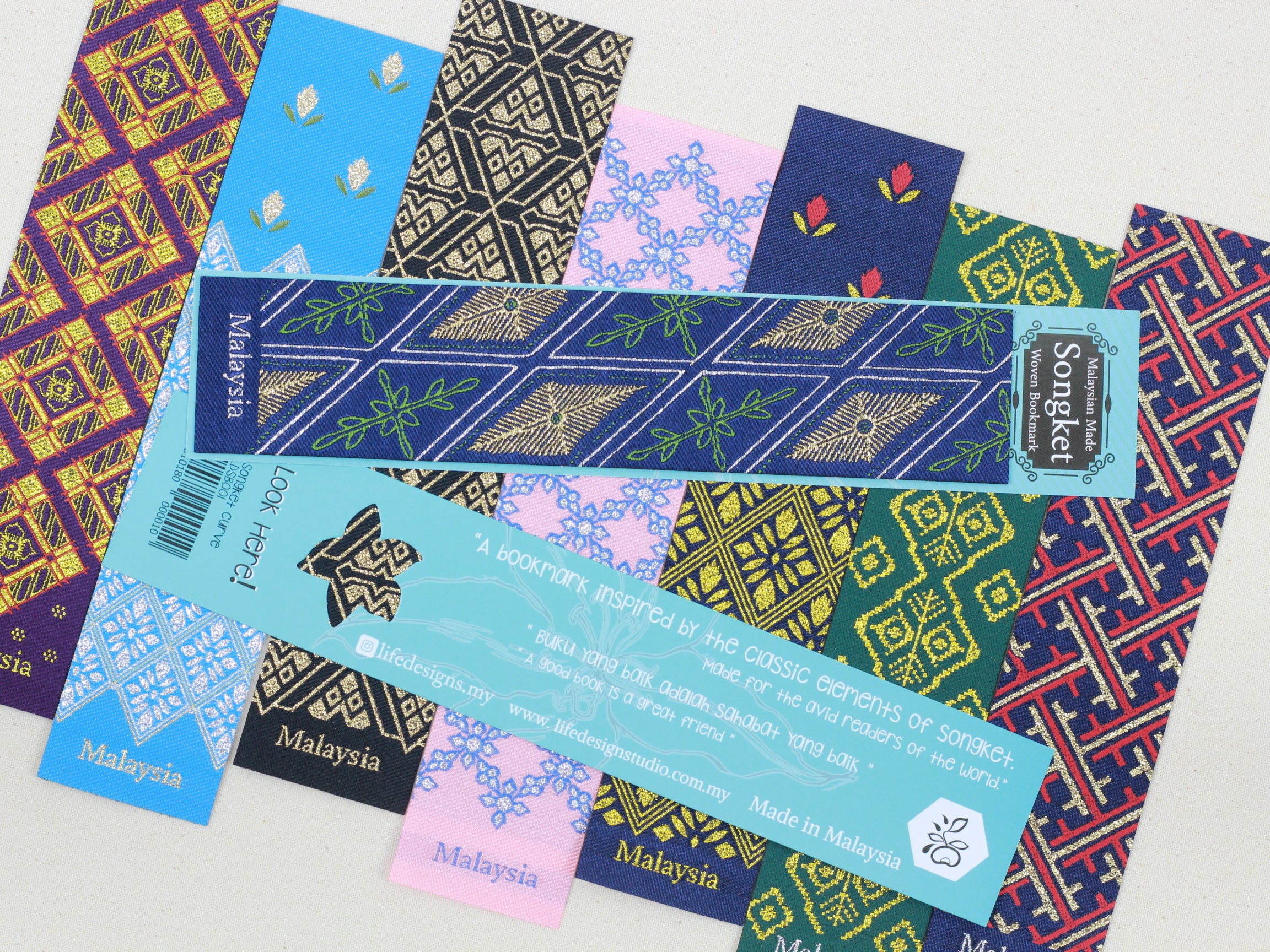 LIFE DESIGN STUDIO Woven Songket Bookmarks