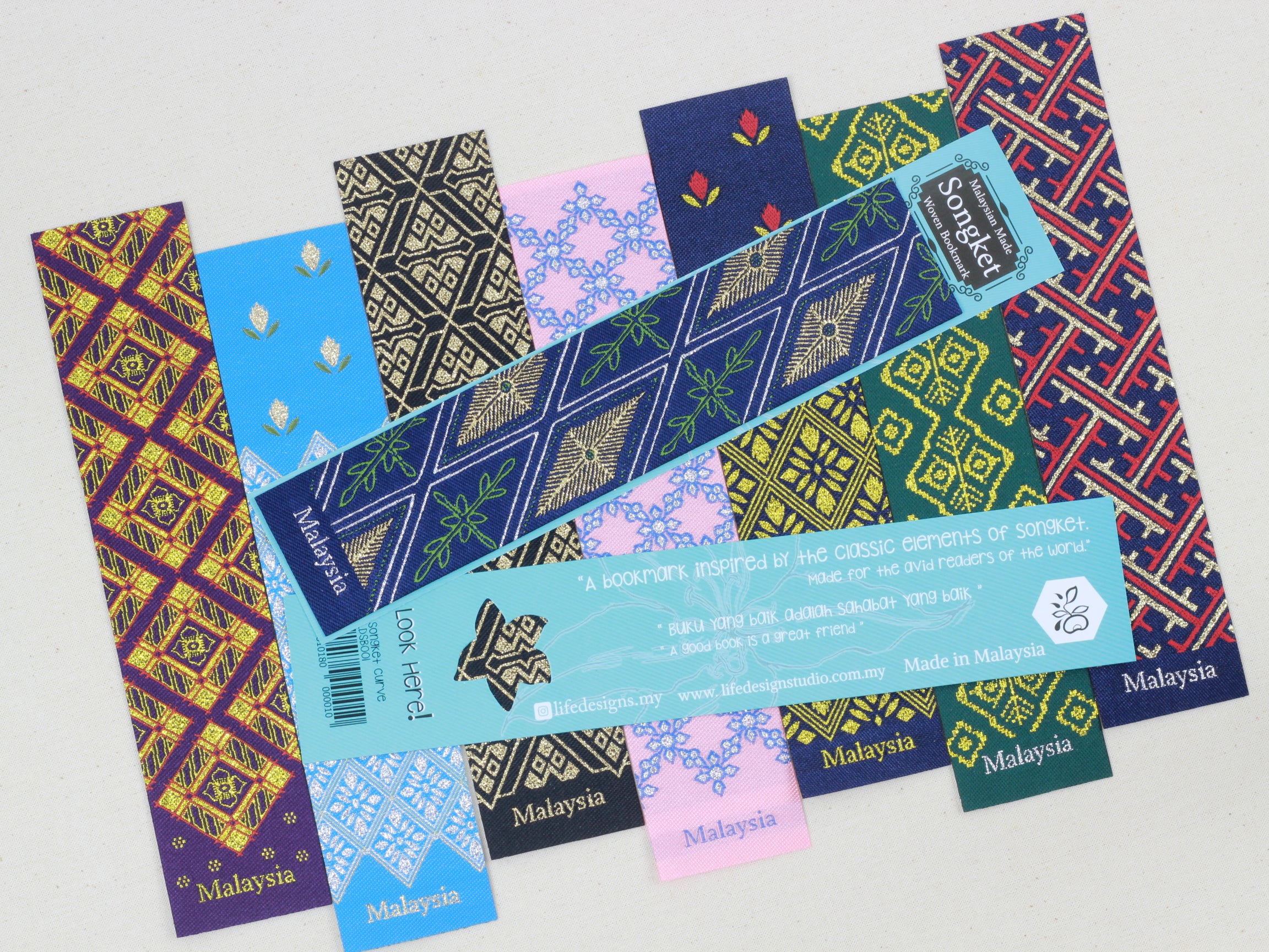 LIFE DESIGN STUDIO Woven Songket Bookmarks