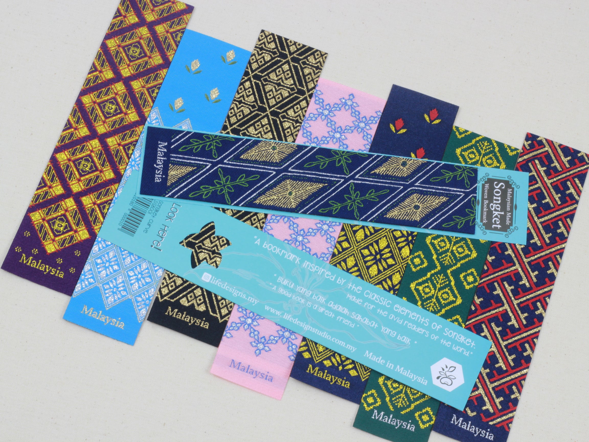 LIFE DESIGN STUDIO Woven Songket Bookmarks