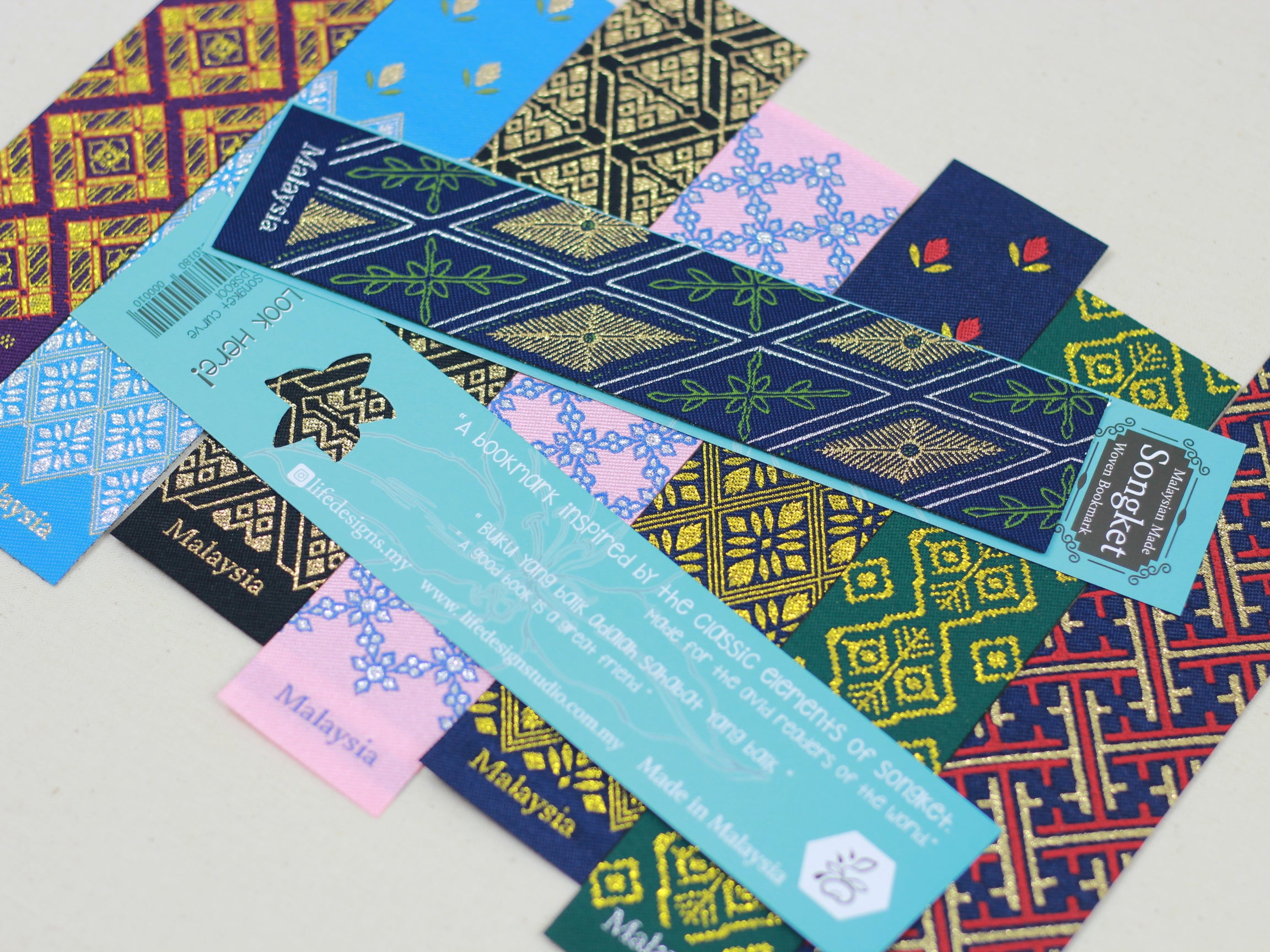 LIFE DESIGN STUDIO Woven Songket Bookmarks