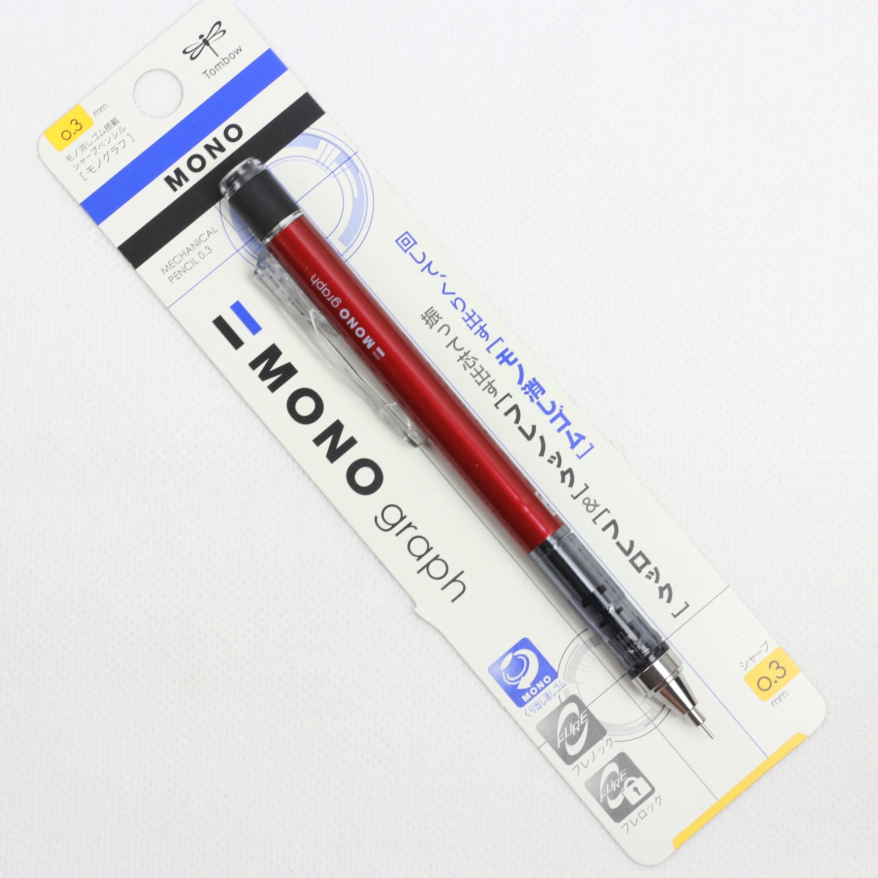 TOMBOW Mech. Pencil Mono Graph 0.3mm Red