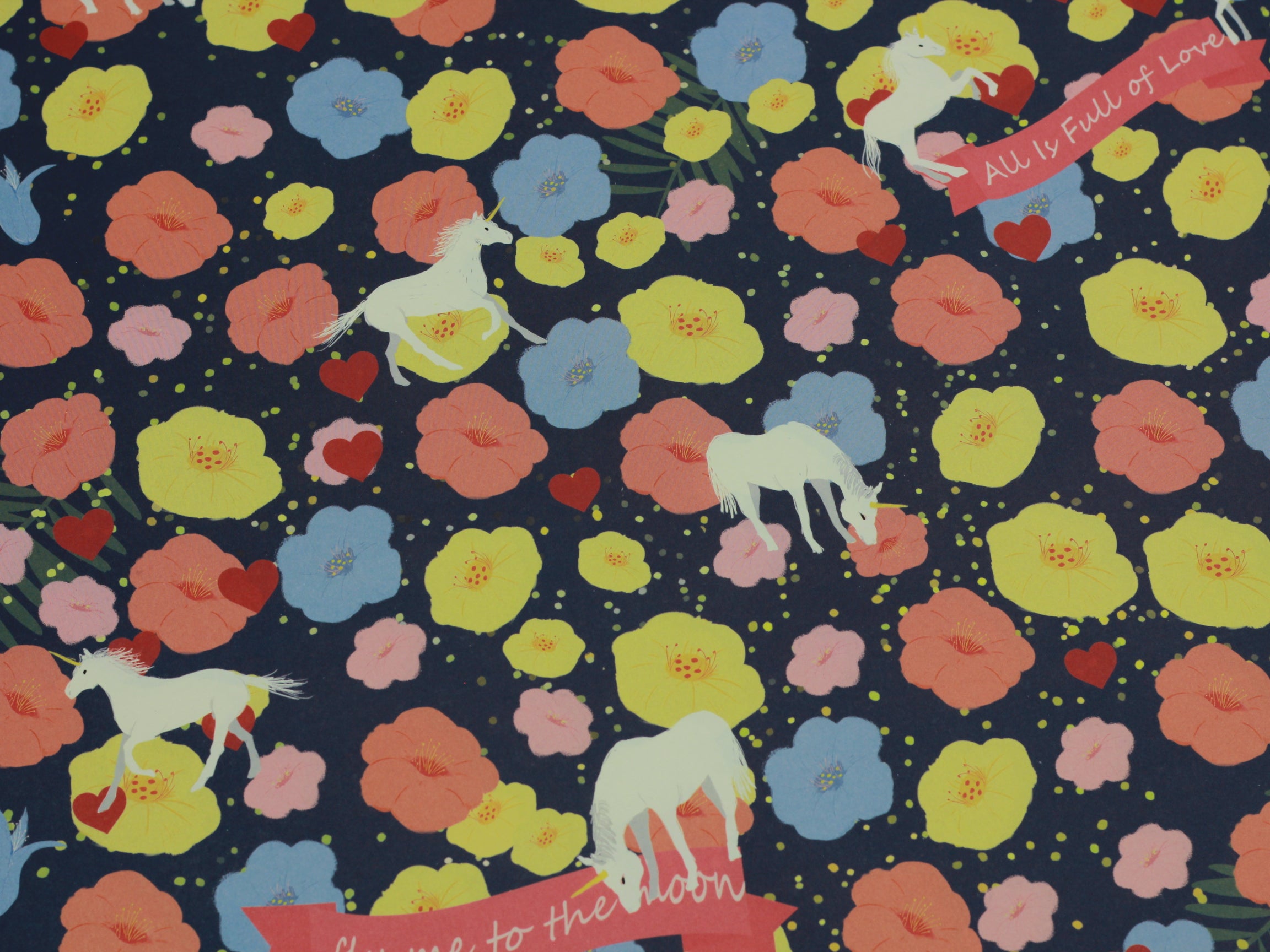 Artisan Wrapping Paper Unicorn of Flowers