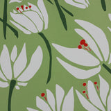 Artisan Wrapping Paper White Flowers + Grass Green