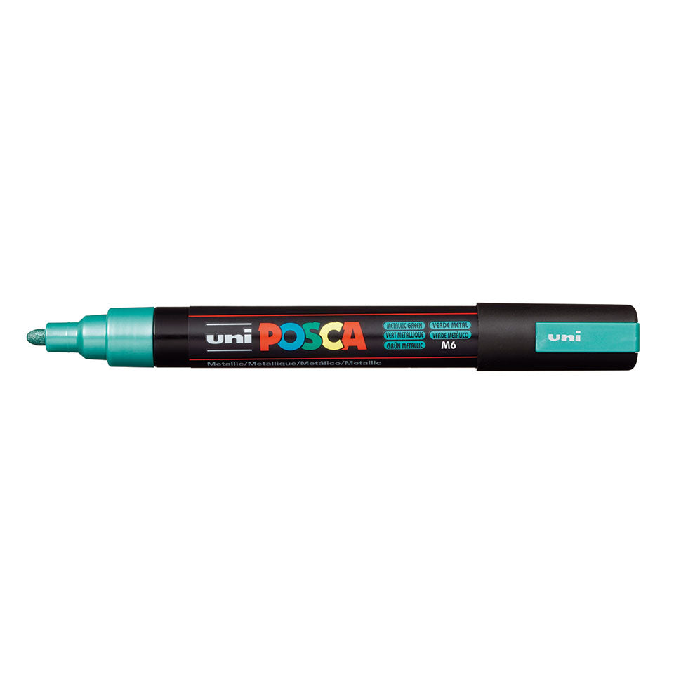 UNI Posca Water Marker Pen Medium Metallic Green