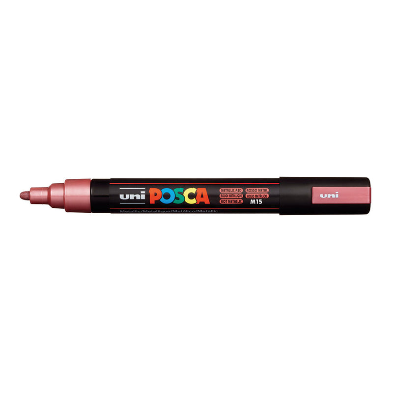 UNI Posca Water Marker Pen Medium Metallic Red