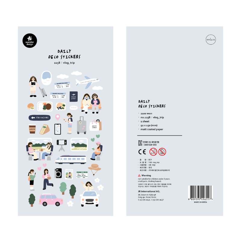 SUATELIER Daily Deco Stickers Vlog Trip