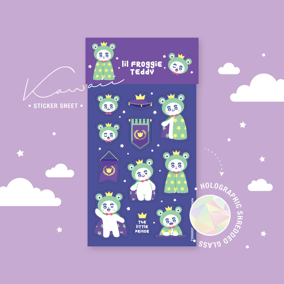 TFT Themed Sticker Sheet Little Froggie Teddy