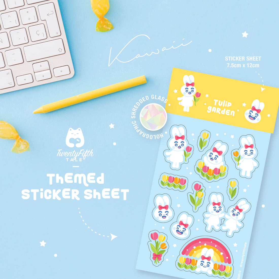 TFT Themed Sticker Sheet Tulip Garden