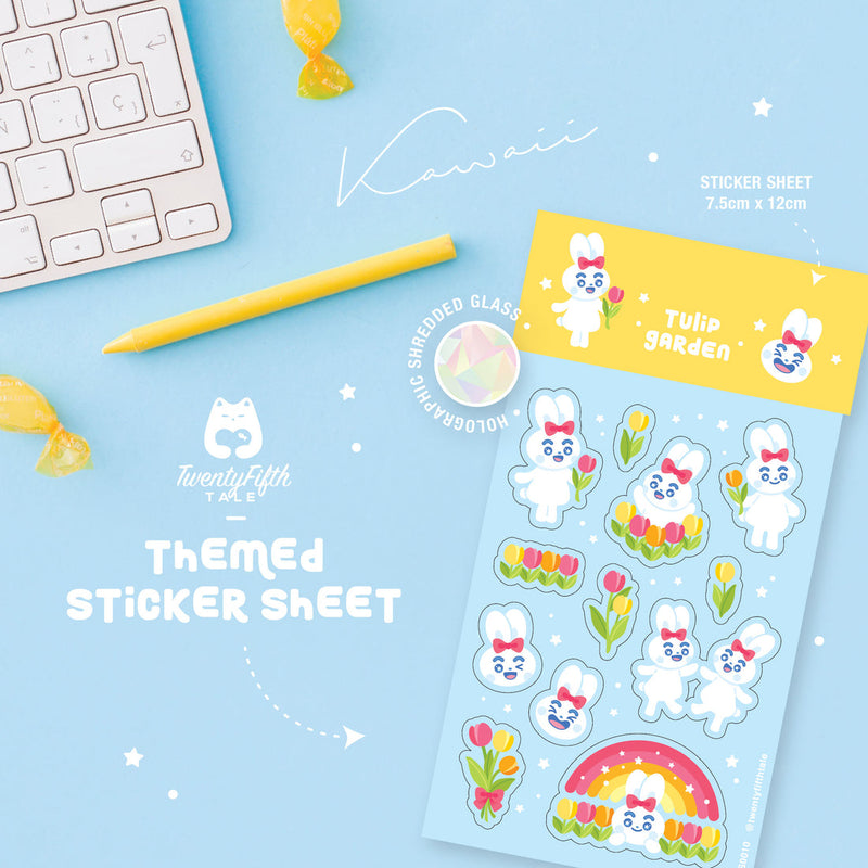 TFT Themed Sticker Sheet Tulip Garden