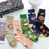 TYPICAL US Food Series Socks Set (1Box - 5Pairs)