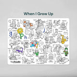 HEYDOODLE Placemats ABC Series When I Grow Up