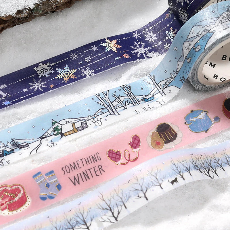 BGM Winter Masking Tape Snow Lake Hut