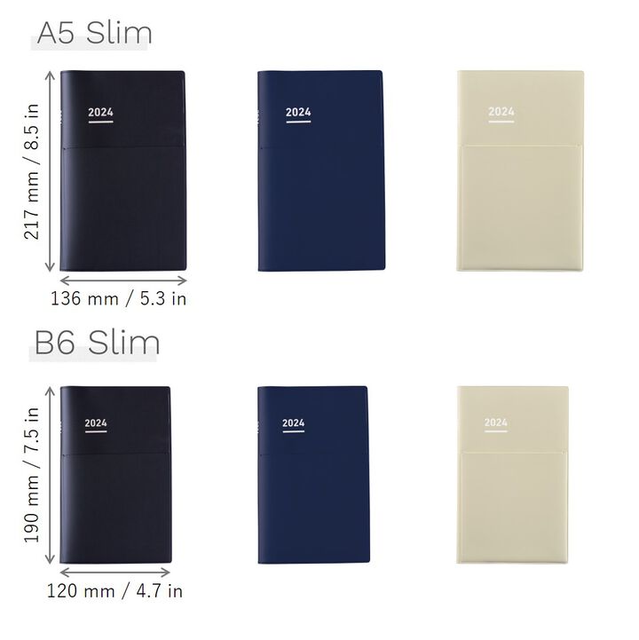 KOKUYO 2024 Jibun Techo Diary Biz mini Matte Black