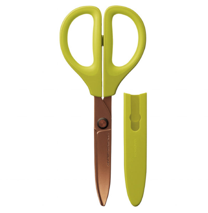 KOKUYO Saxa Scissors Titanium Yellow Green
