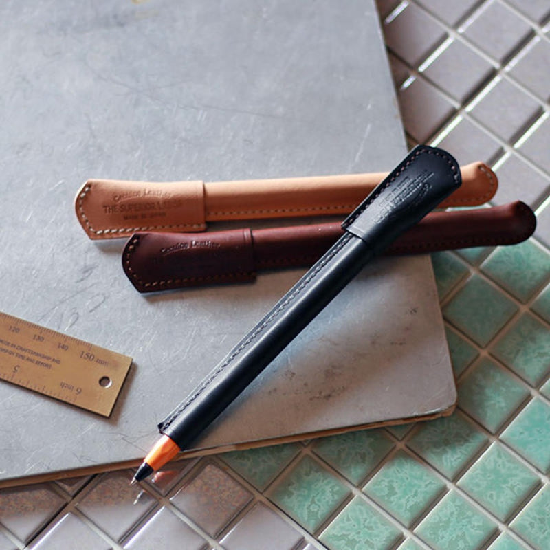 TSL Cow Leather Pen Black