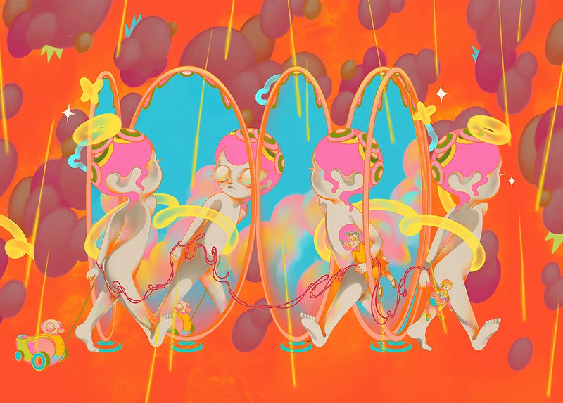 OLI Mirrors Fabric Print