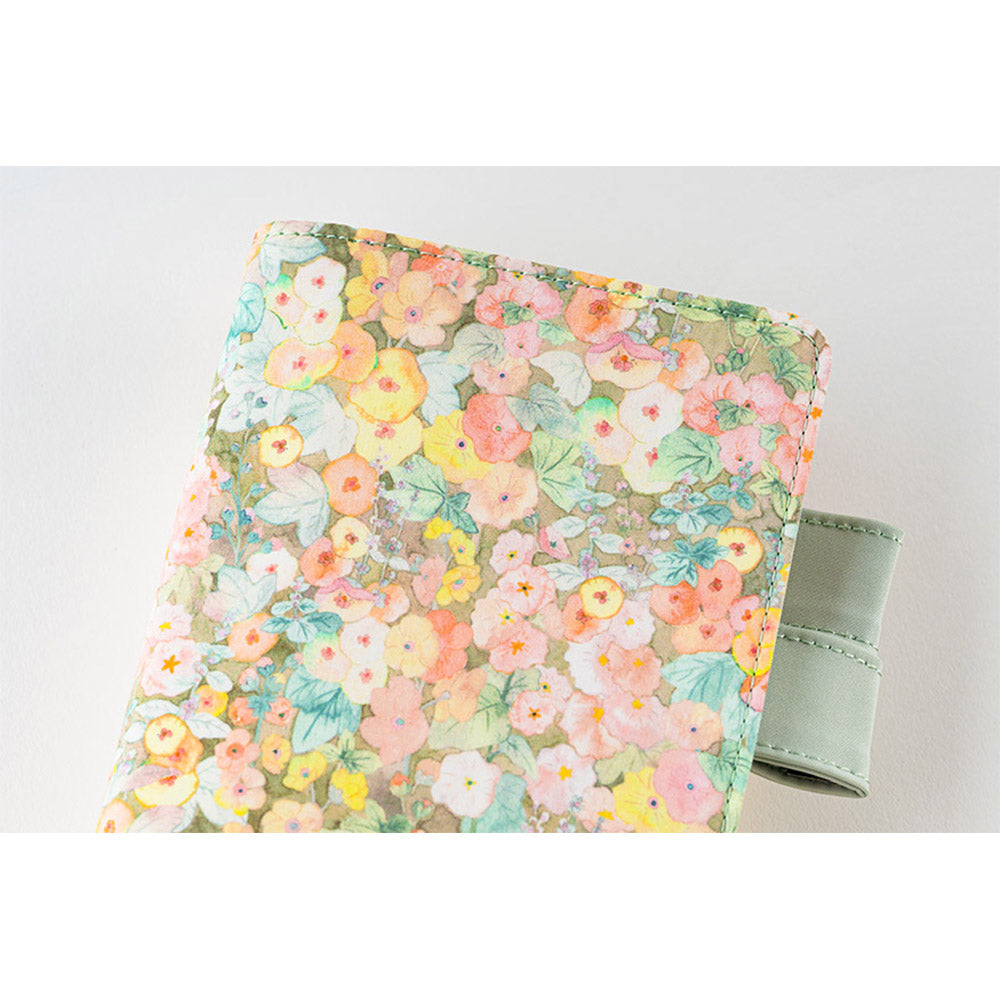 HOBONICHI TECHO 2024 A6 Liberty Fabrics Hollyhocks Orange (Cover Only)