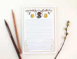 WHIMSY WHIMSICAL Notepad Bear and Honey Bee