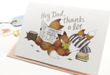 WHIMSY WHIMSICAL Greeting Card Hey Dad, Thanks A Lot