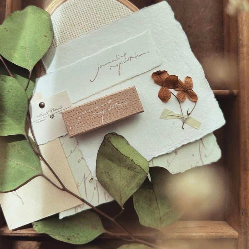 NOVE Lynn 2.0 Rubber Stamp Wording "Journaling Inspiration"