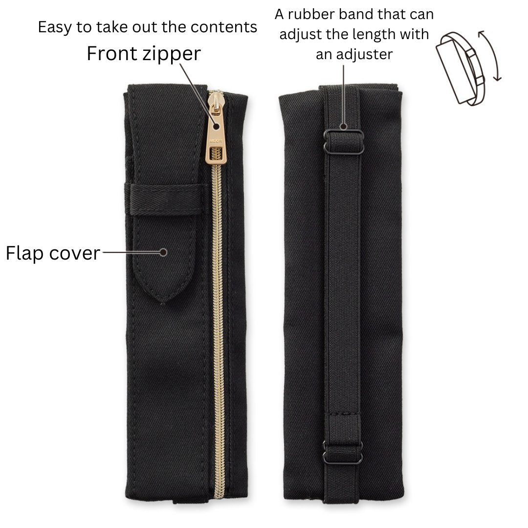 MD Book Band Pen Case B6-A5 Black A