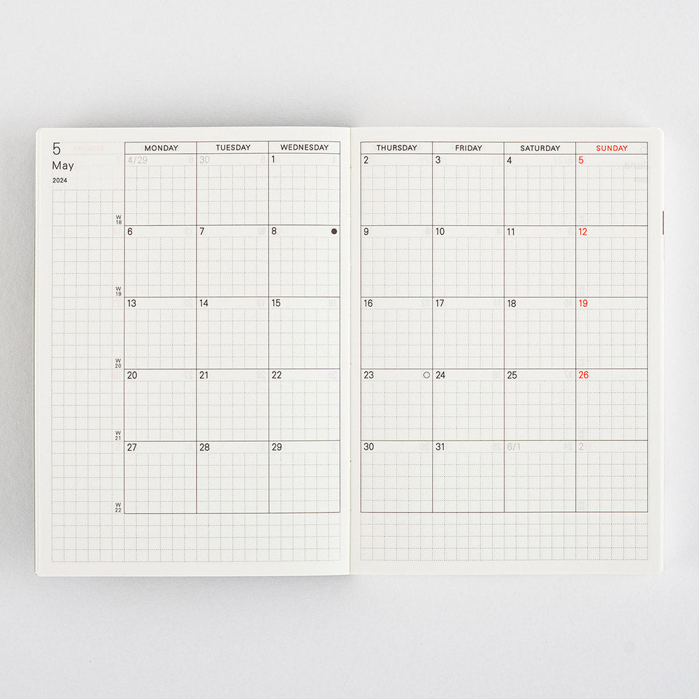 HOBONICHI TECHO 2024 Planner English A6