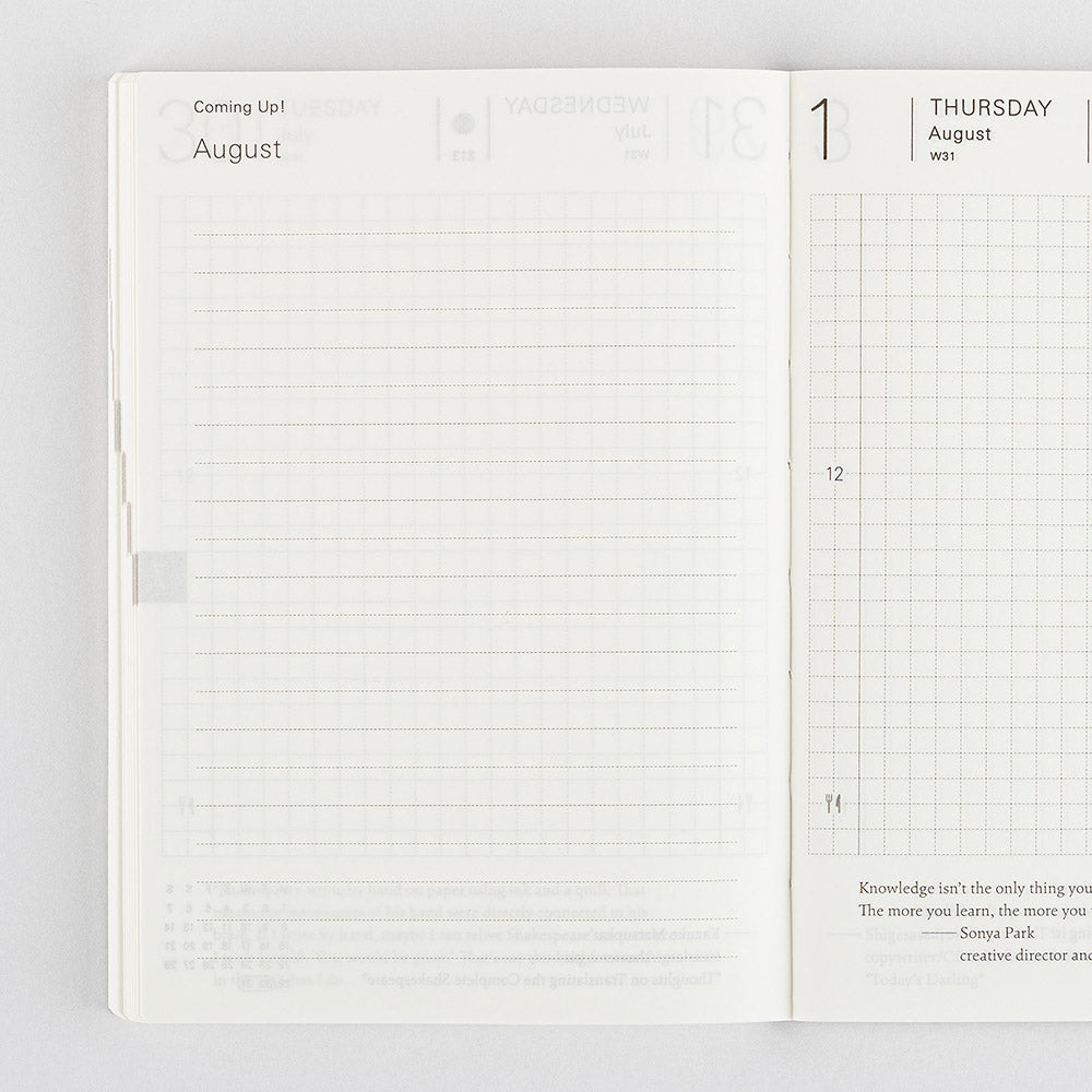 HOBONICHI TECHO 2024 Planner English A6