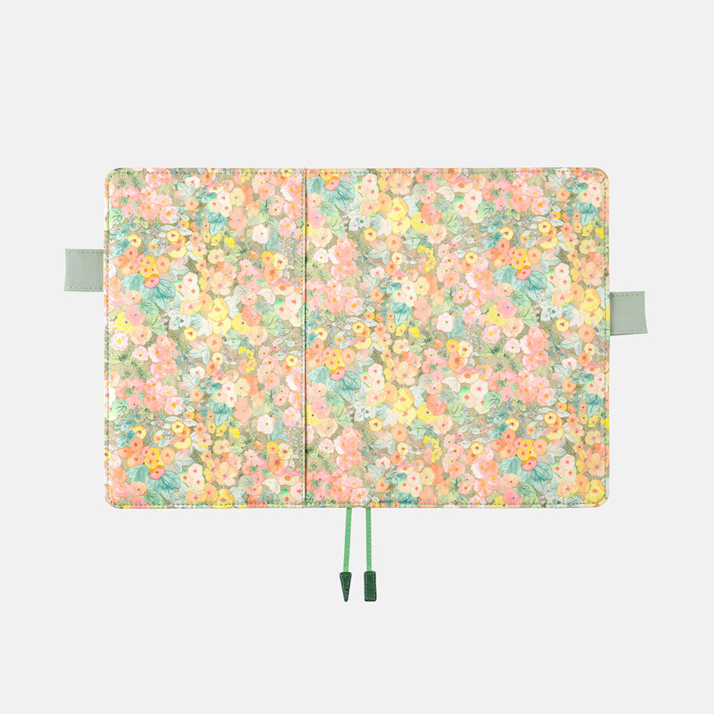 HOBONICHI TECHO 2024 A5 Liberty Fabrics Hollyhocks Orange (Cover Only)