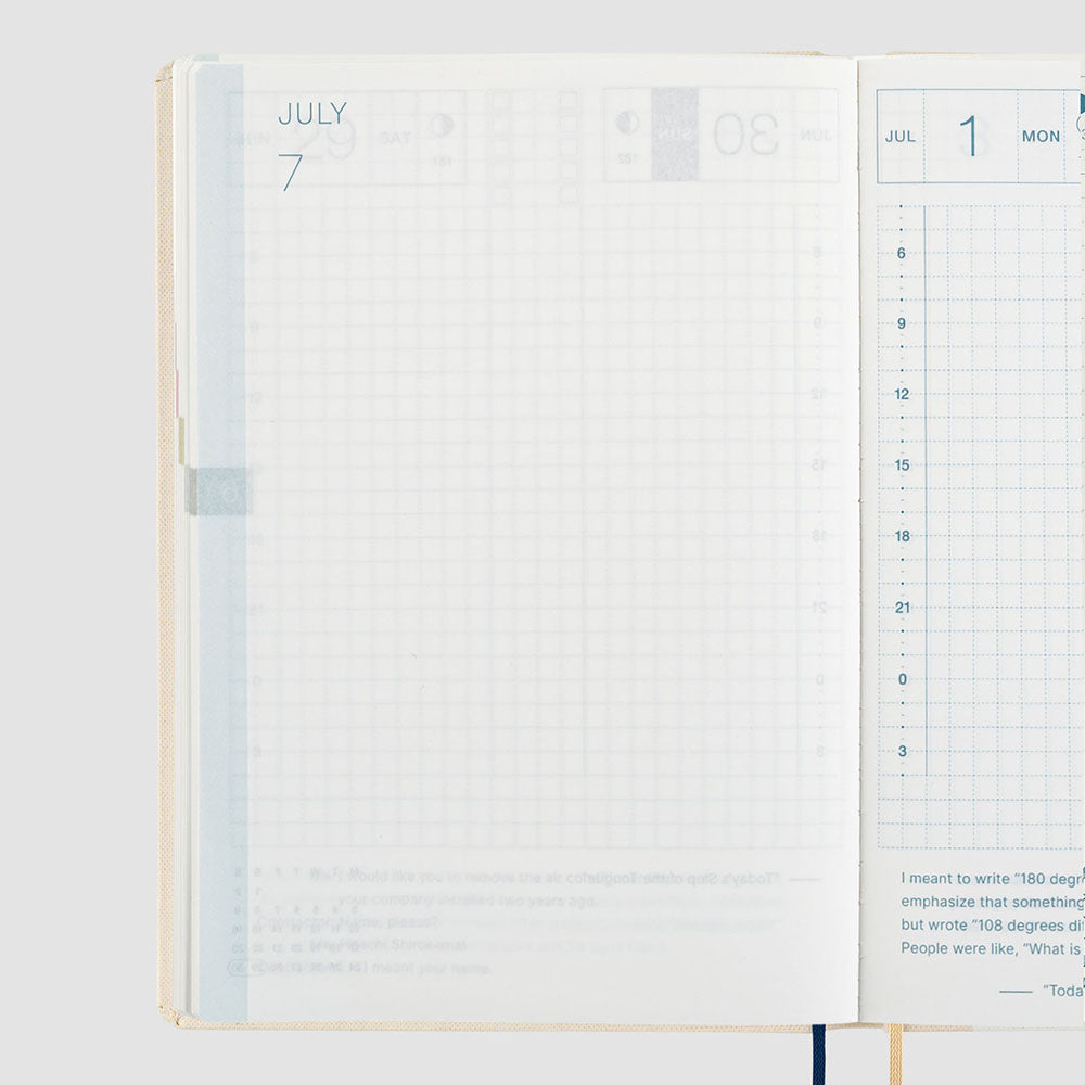 HOBONICHI 2024 Plain Notebook Yamazakura A6