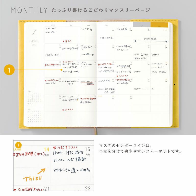 SUNNY Schedule Book Monthly 2021 LSM-15 Sky Blue
