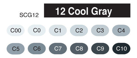 COPIC Sketch Marker 12Cols Set CG