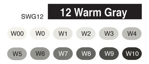 COPIC Sketch Marker 12Cols Set WG