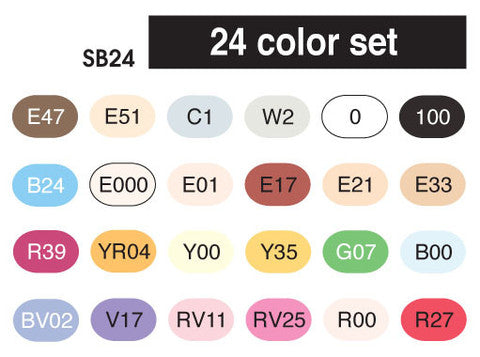 COPIC Sketch Marker 24Cols Set